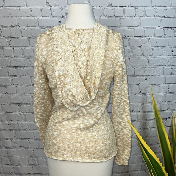 ROXY Cream & Beige Beach Hoodie Sweater, Size M - Picture 4 of 12